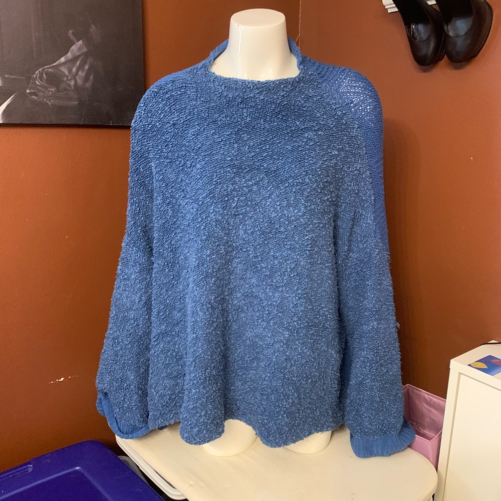[pulls] FP slinky blue sweater Cuddle Up nwt